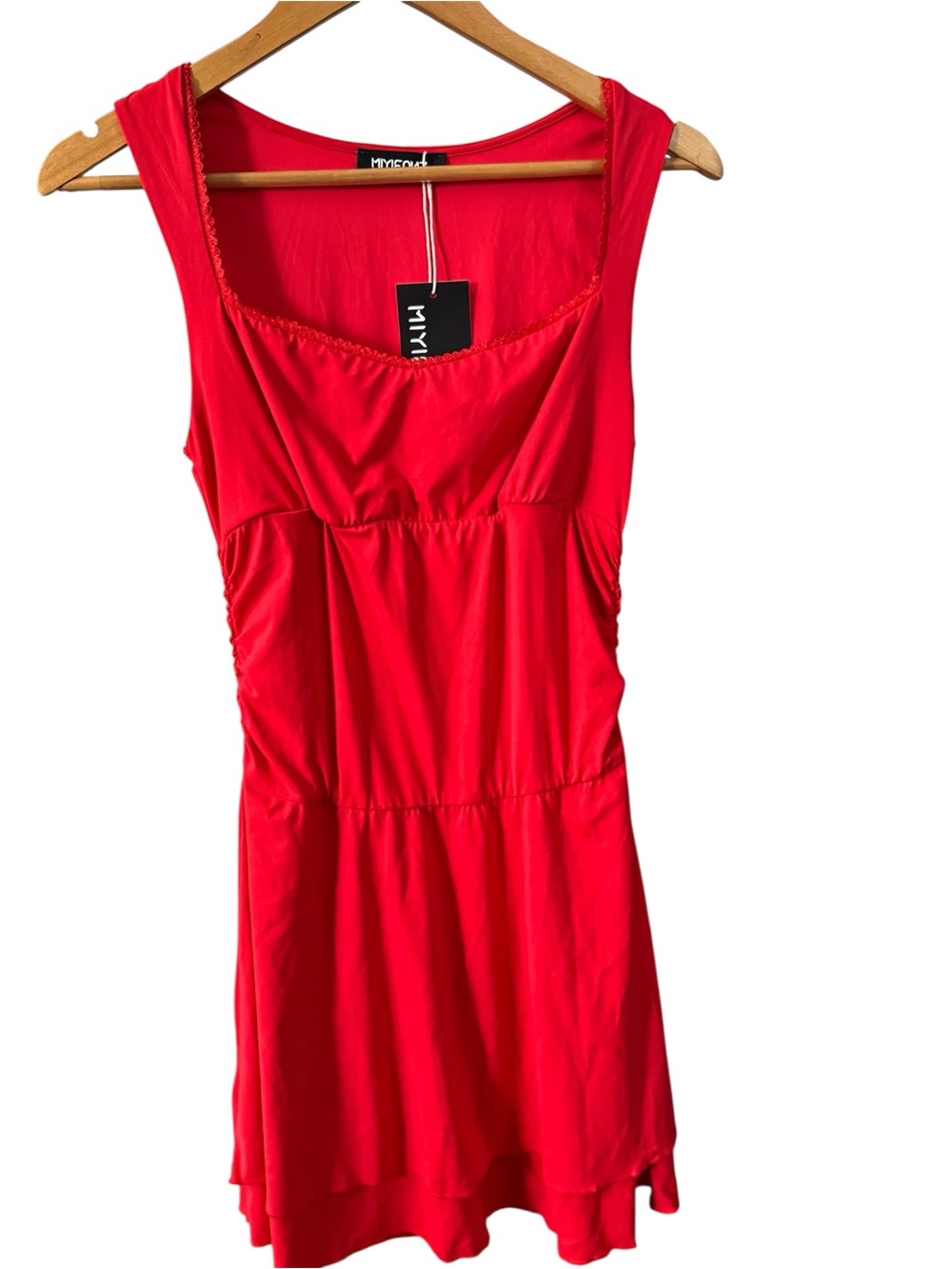 Red Ruffle Mini Dress